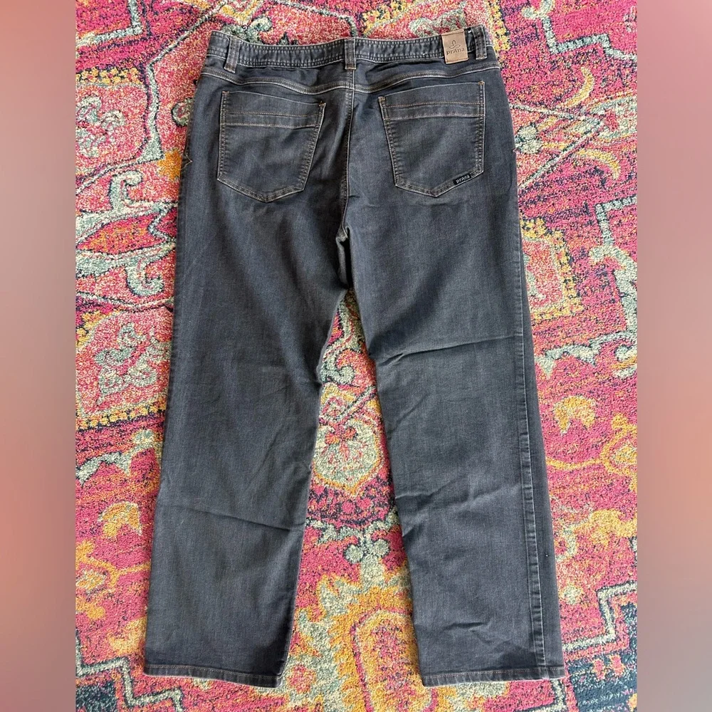 PrAna | Men's ‘Black’ Charcoal Grey Slim Fit Straight Leg Axiom Jeans Sz W38 L30